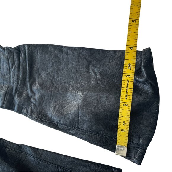 Vintage Black Leather Opera Gloves 12" Long With Minor Wear - Picture 4 of 5